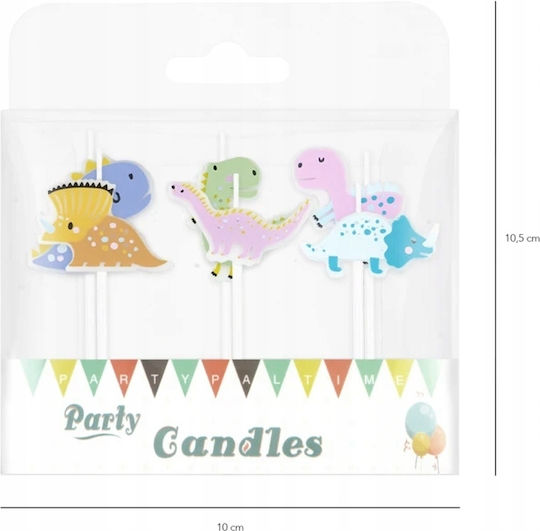 Dinosaur Candles 6-7 Cm 6 Pcs