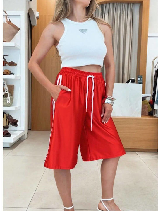 Women's Red Bermudas