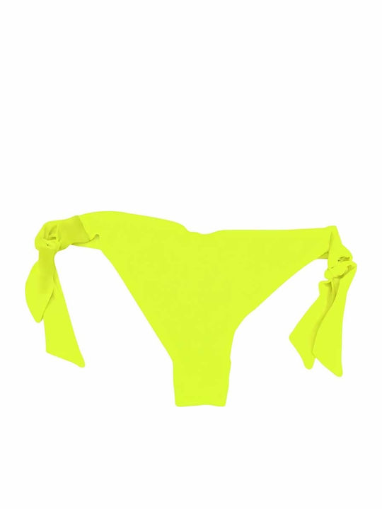 Bikinihosen Brasil mit Schnürung Fluoreszierendes Gelb