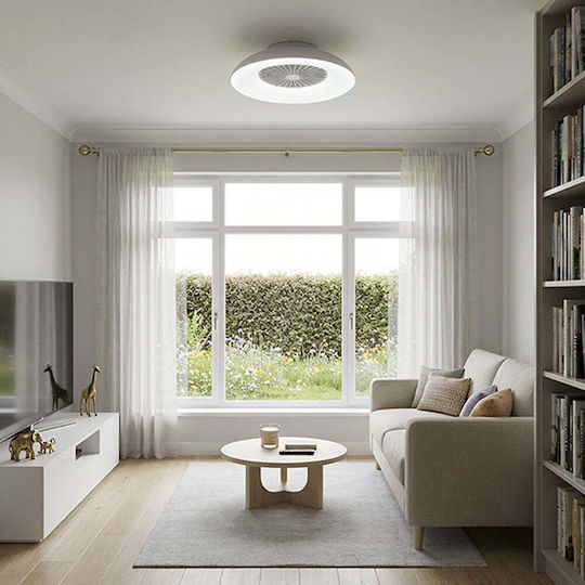 123led Deckenventilator 60cm mit Leuchte Weiß