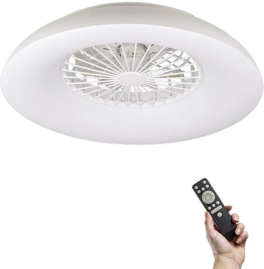 123led Deckenventilator 60cm mit Leuchte Weiß