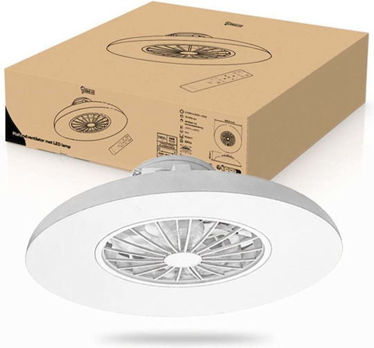 123led Deckenventilator 60cm mit Leuchte Weiß