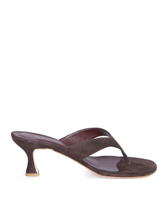 Damen Sandalen Braun Leder