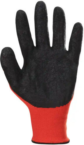Mercator Tech Work Gloves Red Polyester Black Polyurethane Coated Size M