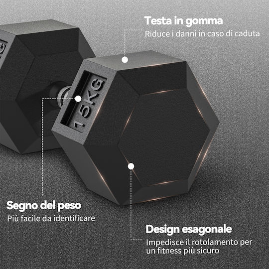 HomCom Haltere 1 x 15kg