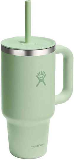 Hydro Flask Hydro Flask Edelstahl Thermosflasche 950ml Aloe mit Handgriff und Stroh
