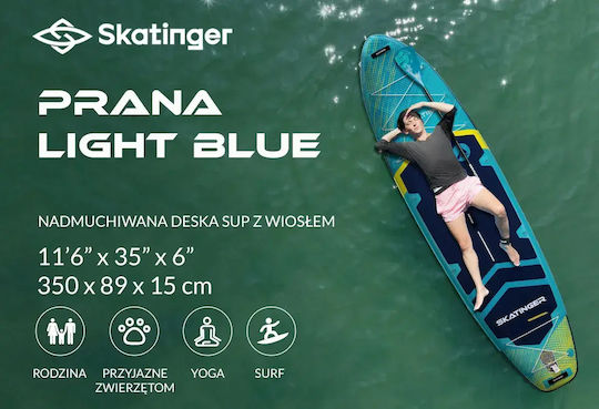Skatinger Prana Placă SUP Gonflabilă cu Lungime 3.5m Albastră