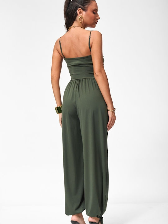 Damen Jumpsuit Khaki