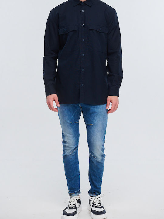 Ανδρικό Παντελόνι Τζιν με Slim Εφαρμογή Medium Blue Denim