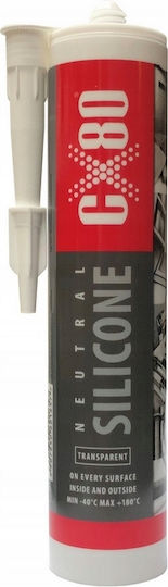 Cx80 Neutral Silicone Sealant Concrete Wood Transparent 310ml X2