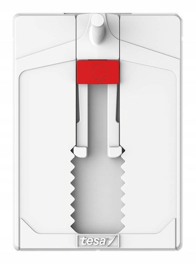 Tesa Metallic White Hangers with Sticker 2 Pieces