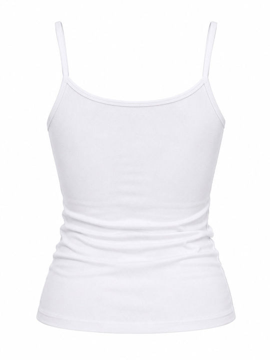 Weißes Damen T-Shirt mit Spaghetti-Träger TB160