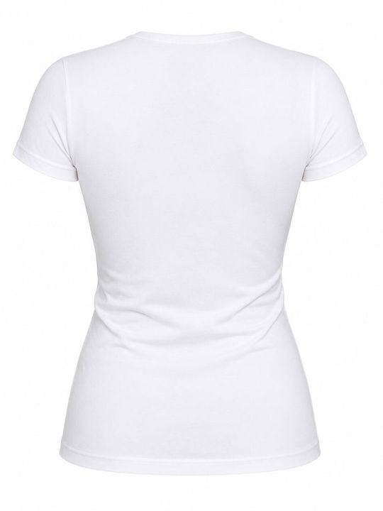 Short Sleeve White Women's Tank Top TB168-LEYKO