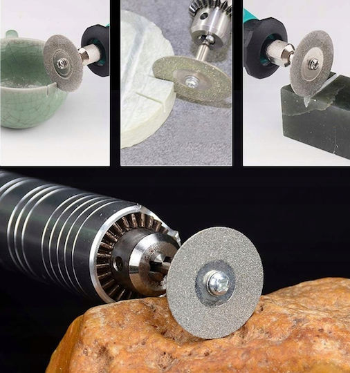 30 Mm Diamond Discs Dremel Mini Grinder 10 Pcs + 2 Mandrels