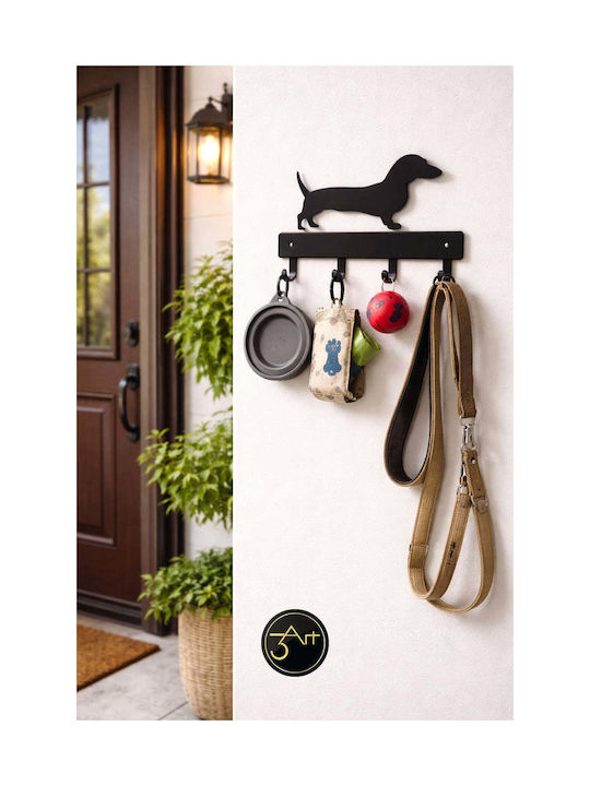 Stewehome Dekorative Metallische Hundehalsbänder Wandaccessoire Hundehalsband Schwarz 20x10x10 cm Stewehome Dekorative Metallische Hundehalsbänder Wandaccessoire Hundehalsband Schwarz 20x10x10 cm