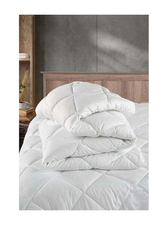 SteweHome Πάπλωμα Ημίδιπλο με Γέμιση Microfiber 195x215εκ. Λευκό