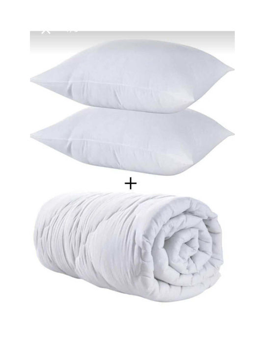SteweHome Σετ Πάπλωμα Ημίδιπλο με Γέμιση Microfiber 195x215εκ. 800 4τμχ 800 GSM
