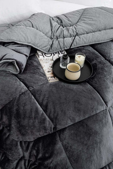 SteweHome Πάπλωμα Ημίδιπλο 195x215εκ. Γκρι