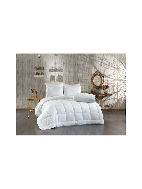SteweHome Πάπλωμα Μονό με Γέμιση Microfiber 155x215εκ. Ροζ