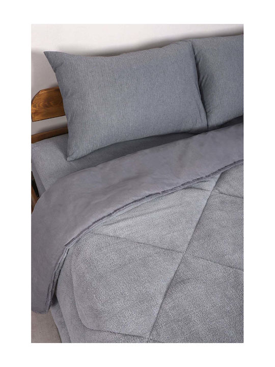 SteweHome Πάπλωμα Μονό 155x215εκ. Γκρι