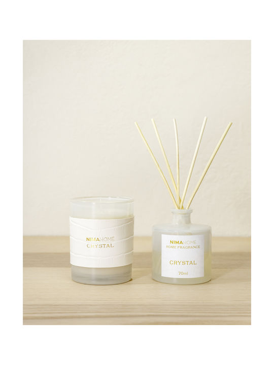 Nima Raumdüfte Sticks 100ml & Raumduft Kerze 130gr Crystal Nima Home 100ml+130gr