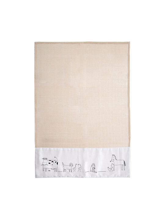 Orion Kitchen Towel from 100% Cotton in Beige Colour 70x50cm 2 Pieces