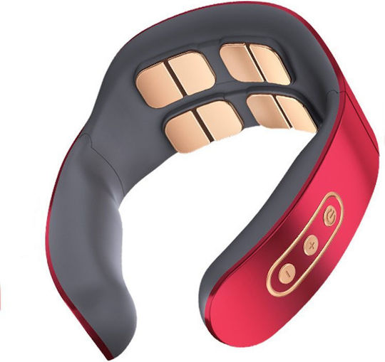 Kimriber Massage Tool for Neck with Infrared Heat and Vibration Red
