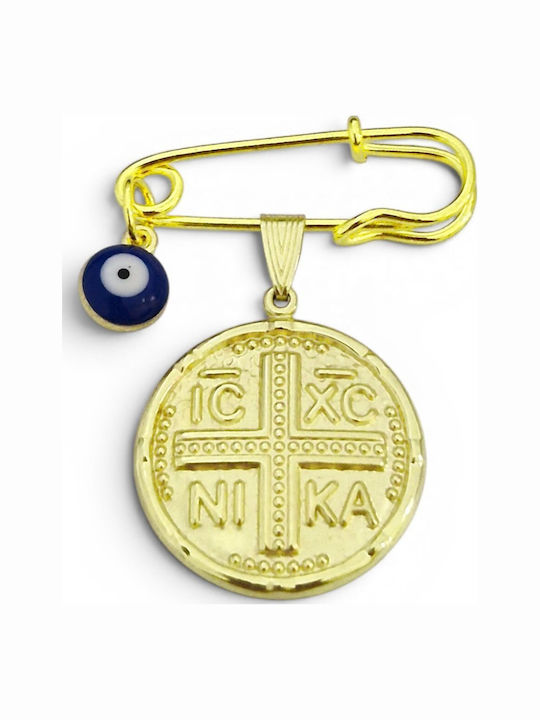 Papadopoulos Gold Sicherheitsnadel-Anhänger Mit Konstantin-Münze K14.8588