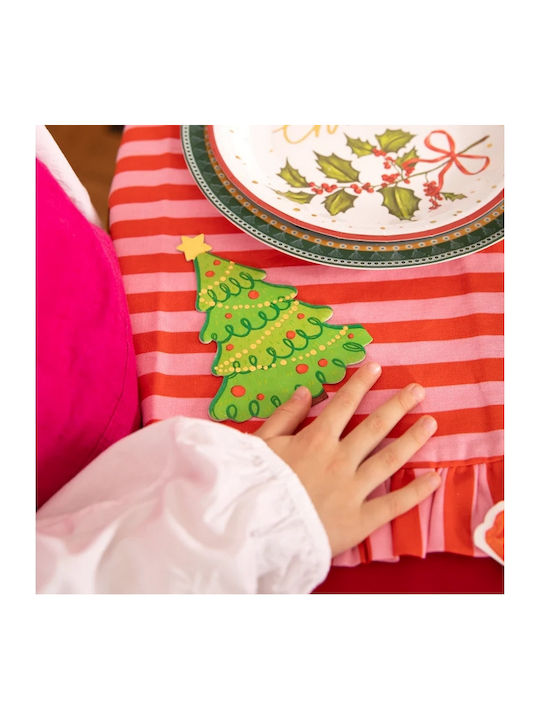 Party Pal Set Christmas Napkins Trees 30.8x23cm 10 Pieces