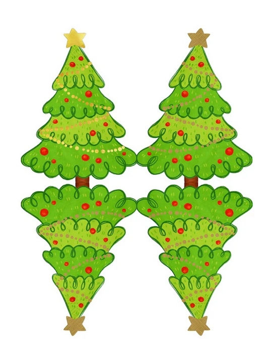 Party Pal Set Christmas Napkins Trees 30.8x23cm 10 Pieces