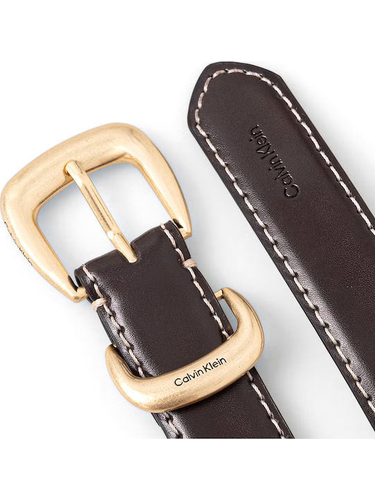 Calvin Klein Leather Women's Belt Brown