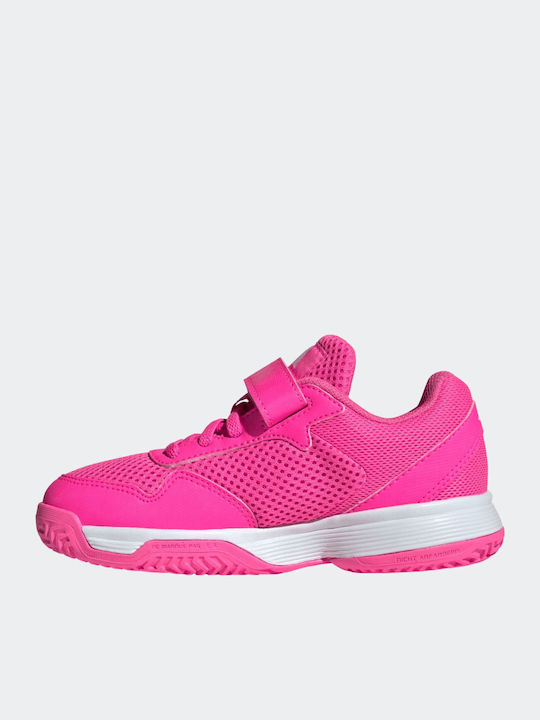 Courtflash Kids Sports Tennis Shoes with Laces Pink