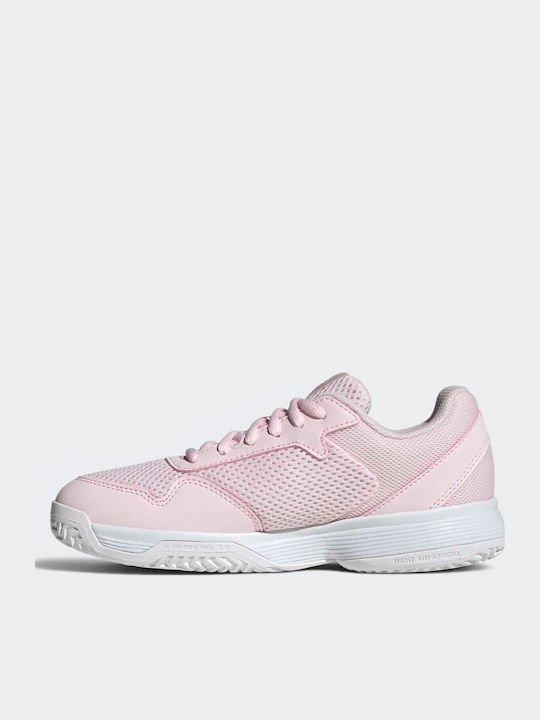 Courtflash Kids Sports Tennis Shoes with Laces Pink