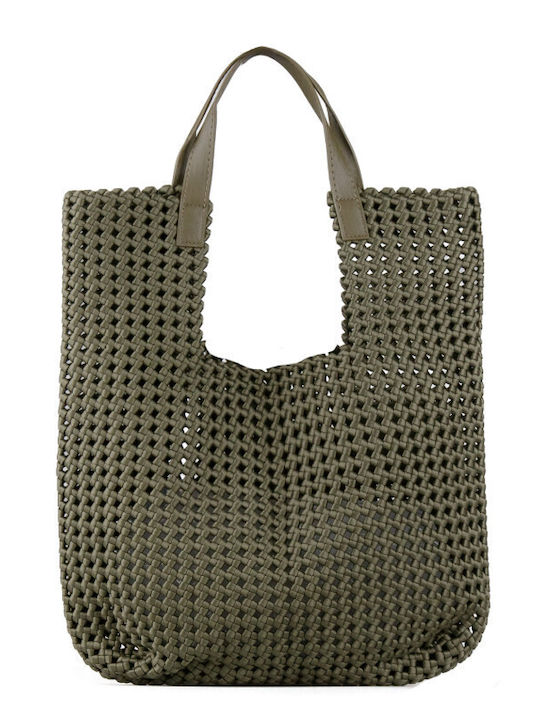 Damen Schultertasche Khaki Set