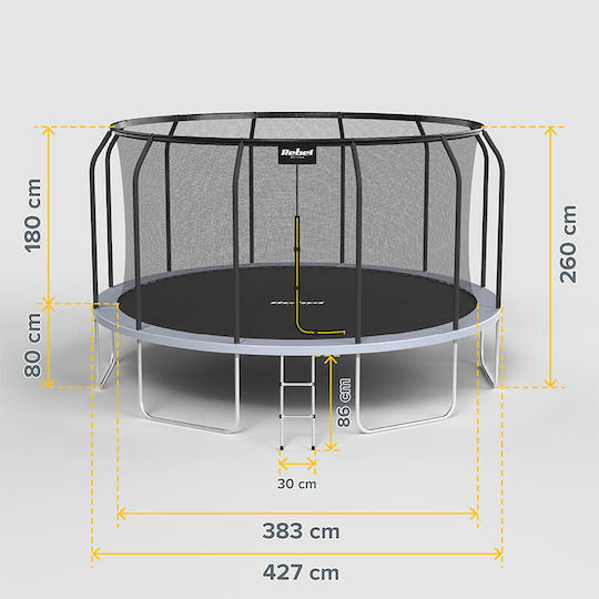 Rebel Outdoor Trampoline Diameter 86cm with Net & Ladder & Handle