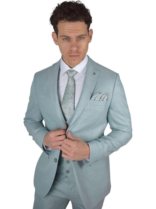 Men's Suit with Vest Mint