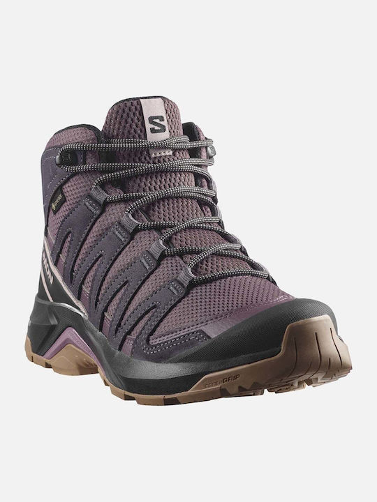 Salomon X-adventure Recon Încălțăminte De Drumeție Pentru Femei Botine Impermeabile Cu Membrană Gore-Tex Gri