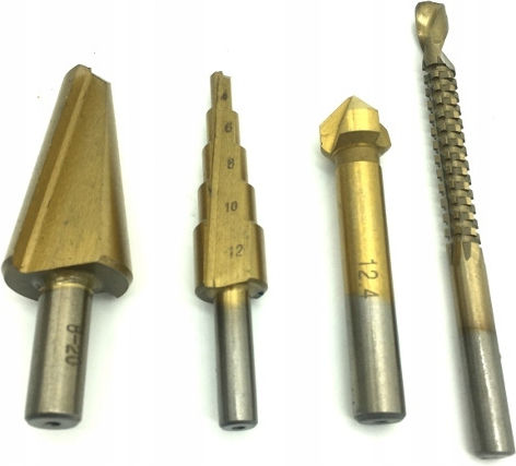 Universal Drill Bit Set 4 Pcs Steel Step Drill Bits Milling Wwa