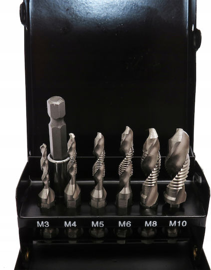 Hss Tapping Drills M3 M10 Threading Tools 7 Pcs