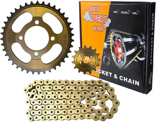 Honda C90 Chain Sprocket 39x15t Hrc45 420h-98l Gold Apex