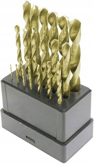 Falon-tech Hss Metal Drill Bit Set 1-10mm 19pcs Din 338
