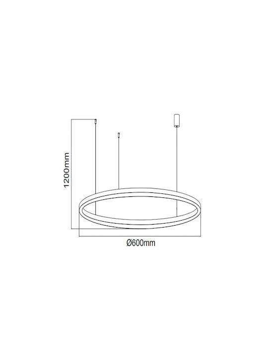 Horoz Electric Ceiling Light Rose Gold LED With Natural White Light