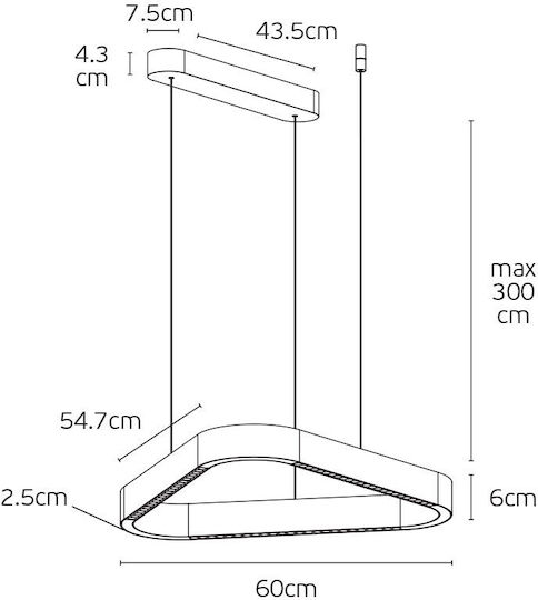 LED Κρεμαστό Φωτιστικό Μαύρο LED Κρεμαστό Φωτιστικό Μαύρο