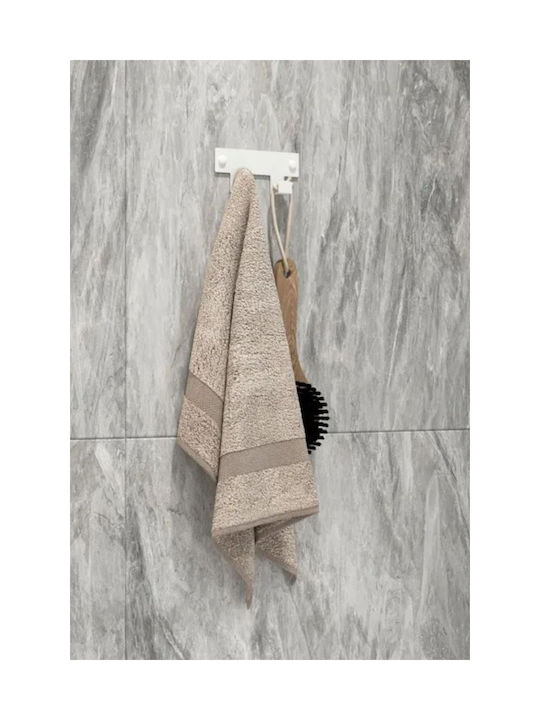 SteweHome Metal Wall Hanger 2 Hooks White 12.5x3x6cm