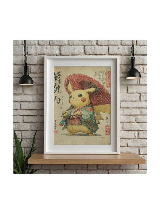 Poster Pokemon Pikachu Ukiyo An174 21cm X 30cm-70980pd154155