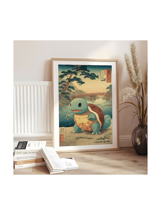 Poster Pokemon Squirtle Ukiyo An176 30cm X 40cm-70978pd154150