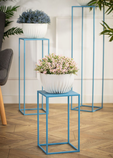 HowHomely Metal Blue Plant Stand 24x24x40cm
