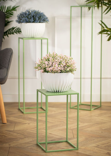 HowHomely Suport Metalic Verde Pentru Plantă 24x24x40 cm