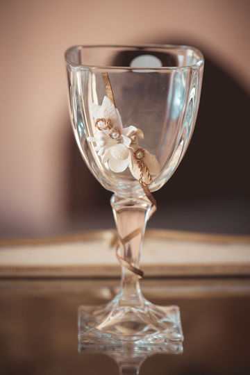 Set Naș Lemn / Cristal Alb 3 Bucăți