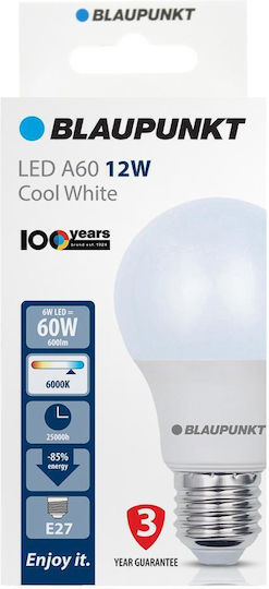 Blaupunkt LED Bulb 12W for E27 Socket and A60 Shape Cool White
